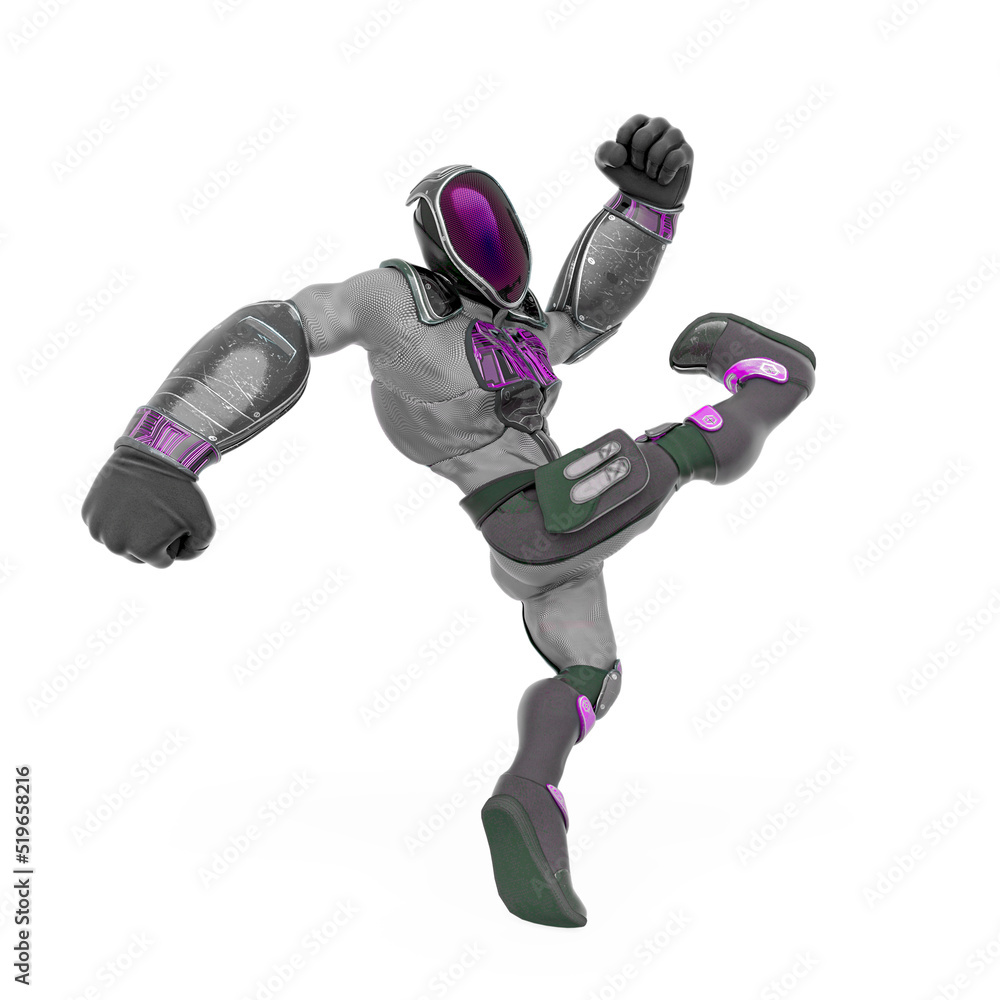 future astronaut cartoon is kicking up