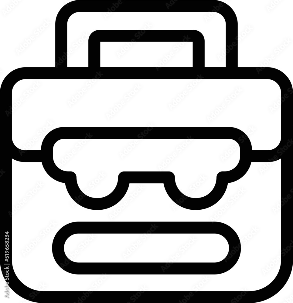 Disorder case icon outline vector. Tool box. Open kit Disorder case icon outline vector. Tool box. Open kit