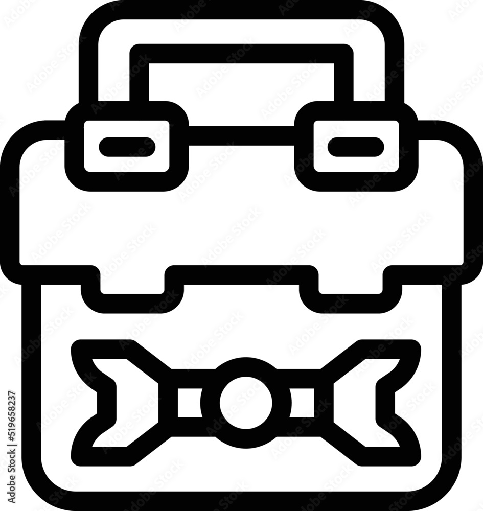 Creative toolbox icon outline vector. Tool box. Construction equipment Creative toolbox icon outline vector. Tool box. Construction equipment
