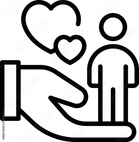 Man social care icon outline vector. Old senior. Nurse service
