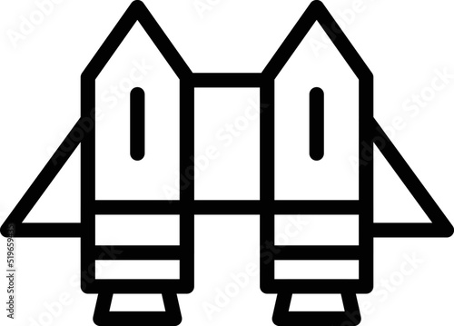 City jetpack icon outline vector. Boost speed. Skill speed