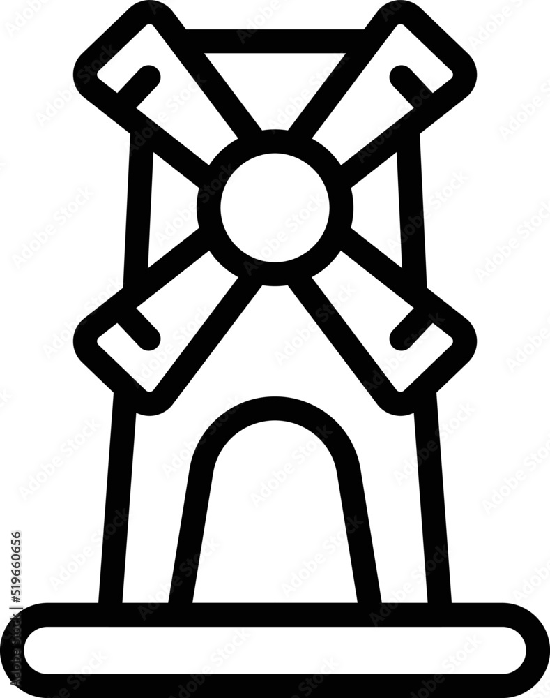 Wind mill icon outline vector. Leaf tech. Eco nature Wind mill icon outline vector. Leaf tech. Eco nature