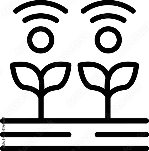 Solar plant icon outline vector. Eco tech. Tree care