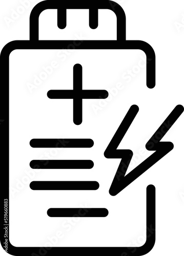 Recycle battery icon outline vector. Digital tech. Eco science