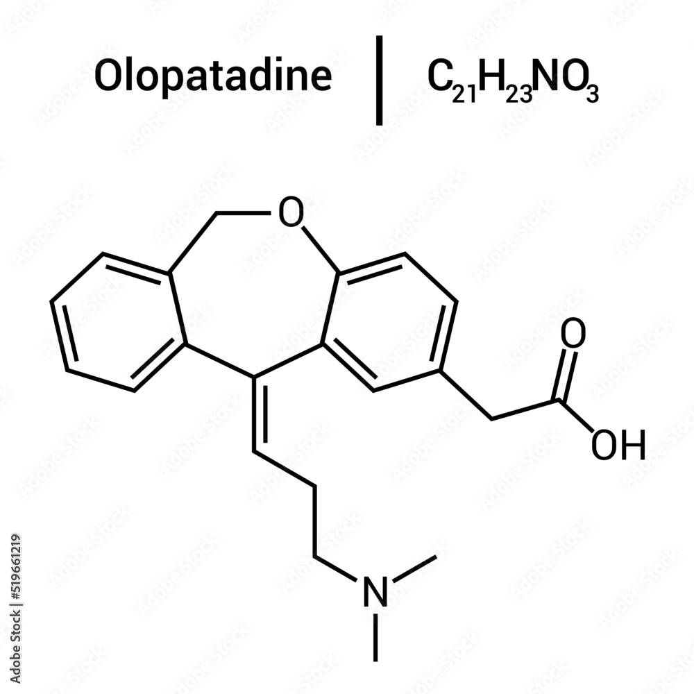 chemical structure of Olopatadine (C21H23NO3) chemical structure of Olopatadine (C21H23NO3)