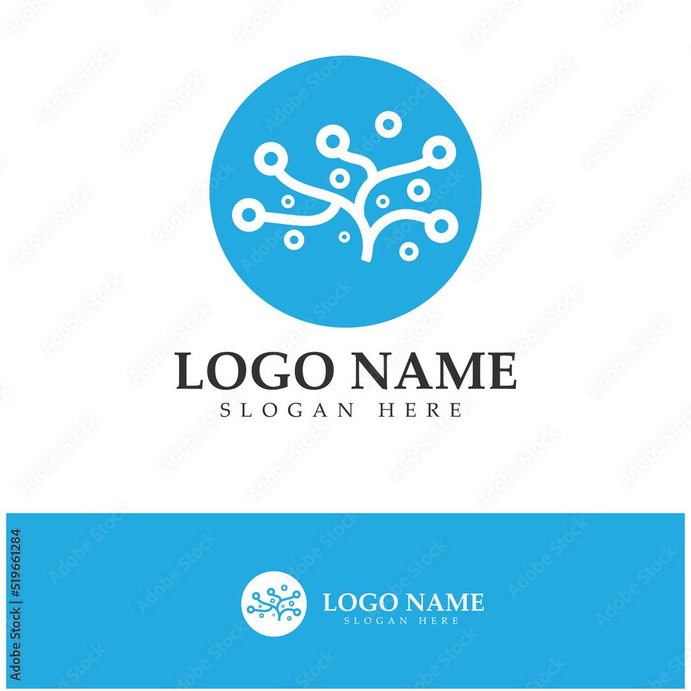 Neuron logo or nerve cell logo design,molecule logo illustration template icon with vector concept Neuron logo or nerve cell logo design,molecule logo illustration template icon with vector concept