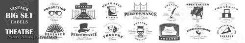 Fotografie, Obraz Set of theatre labels