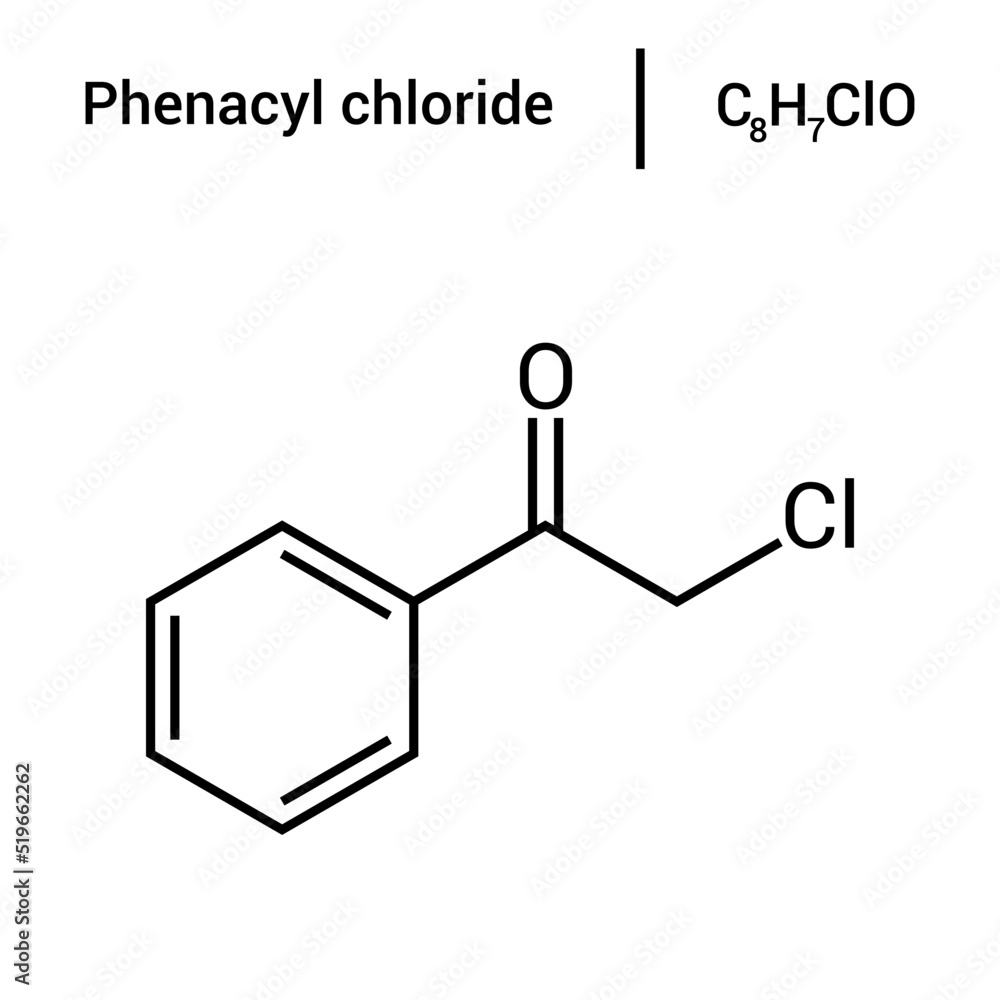 chemical structure of Phenacyl chloride (C8H7ClO) chemical structure of Phenacyl chloride (C8H7ClO)