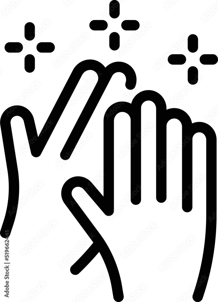 Clap delight icon outline vector. Person celebrate. Meditation positive Clap delight icon outline vector. Person celebrate. Meditation positive
