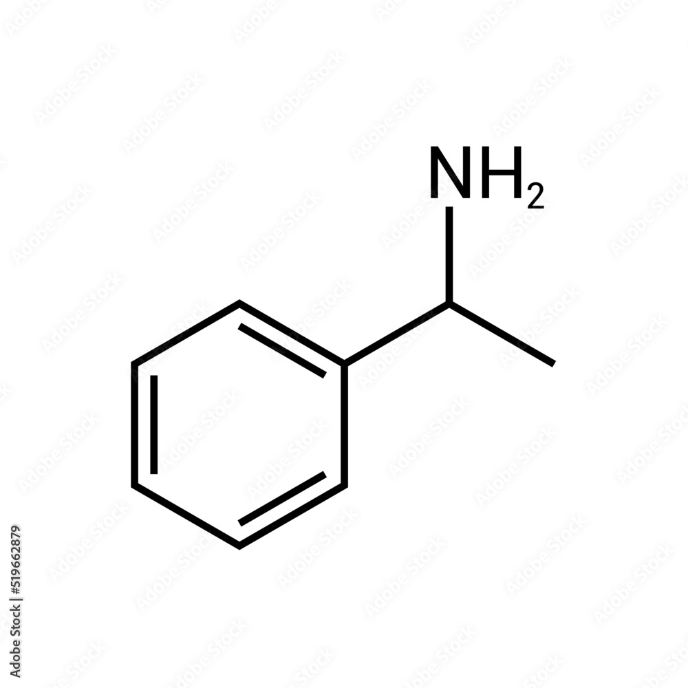chemical structure of phenylethylamine (C8H11N). chemical structure of phenylethylamine (C8H11N).