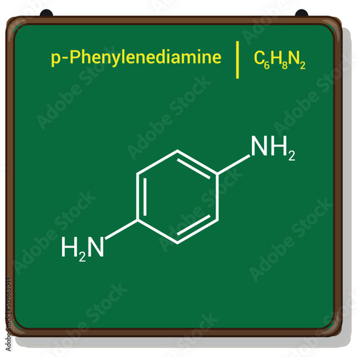 chemical structure of p-Phenylenediamine (C6H8N2) photo