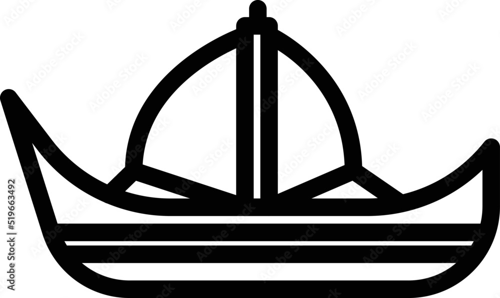 Ancient greece ship icon outline vector. Greek history. Room city Ancient greece ship icon outline vector. Greek history. Room city