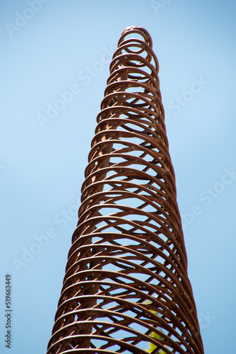 Detail of the corten pyramid	