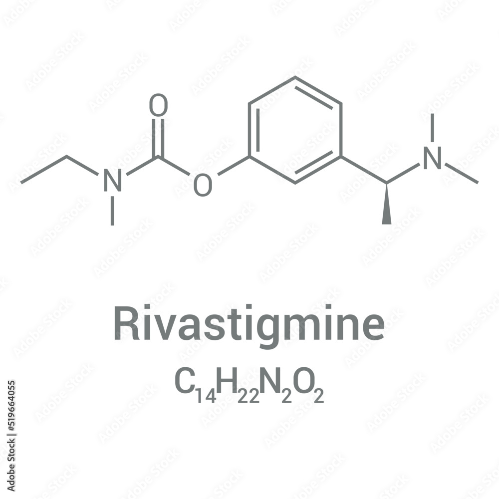 chemical structure of Rivastigmine (C14H22N2O2) chemical structure of Rivastigmine (C14H22N2O2)