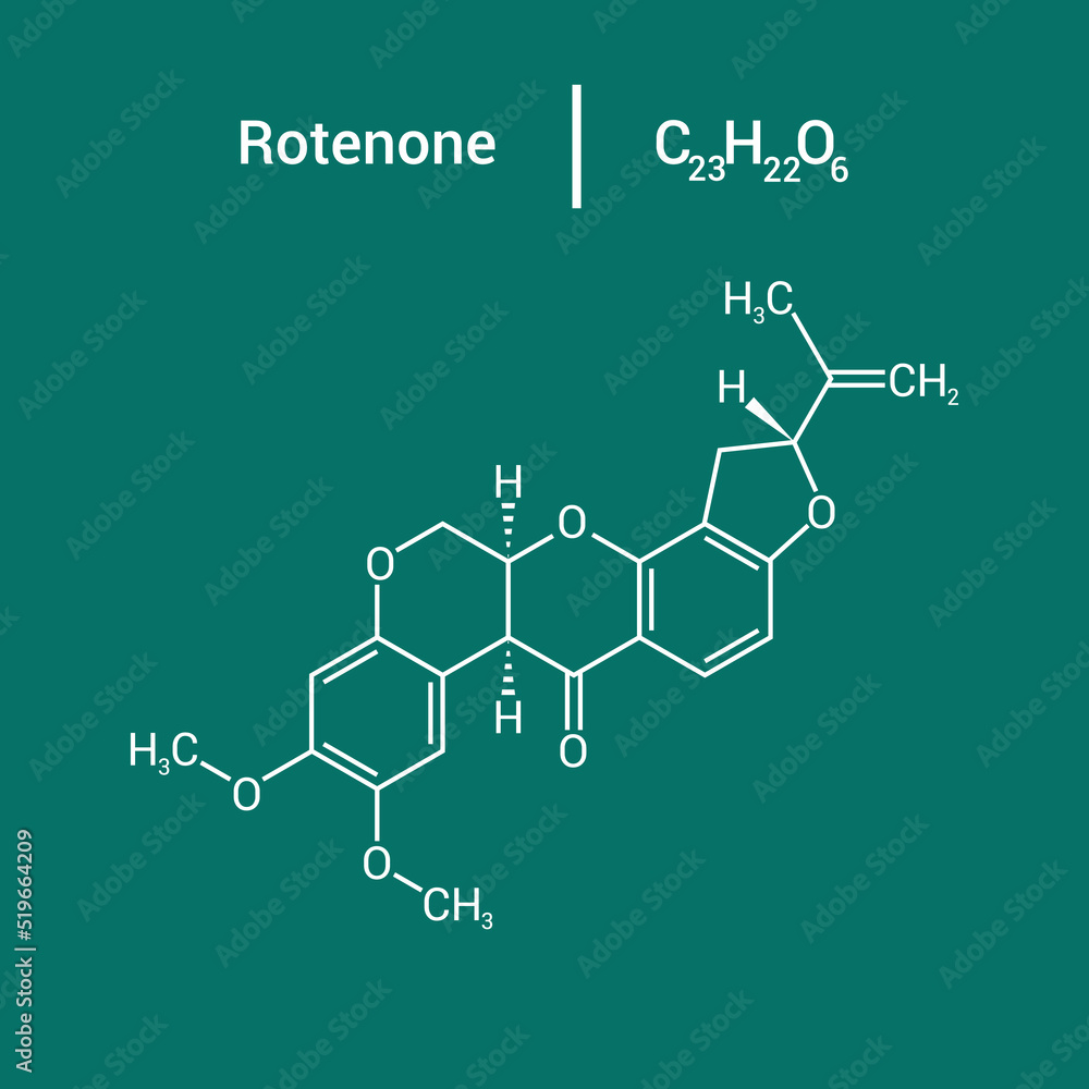 chemical structure of Rotenone (C23H22O6) chemical structure of Rotenone (C23H22O6)