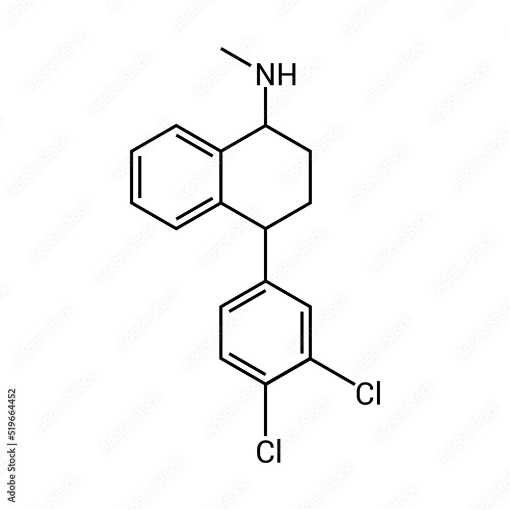chemical structure of Sertraline (C17H17Cl2N) chemical structure of Sertraline (C17H17Cl2N)