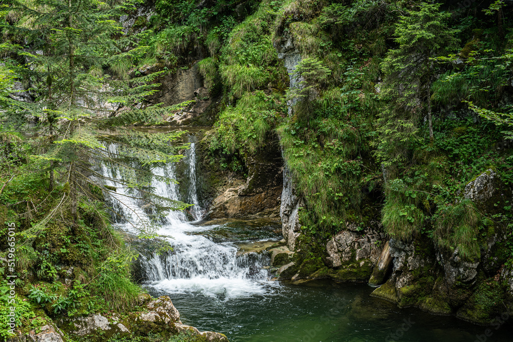 Rottach Wasserfall im bayerischen Wald am Tegernsee in Bayern Rottach Wasserfall im bayerischen Wald am Tegernsee in Bayern