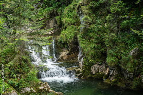 Rottach Wasserfall im bayerischen Wald am Tegernsee in Bayern