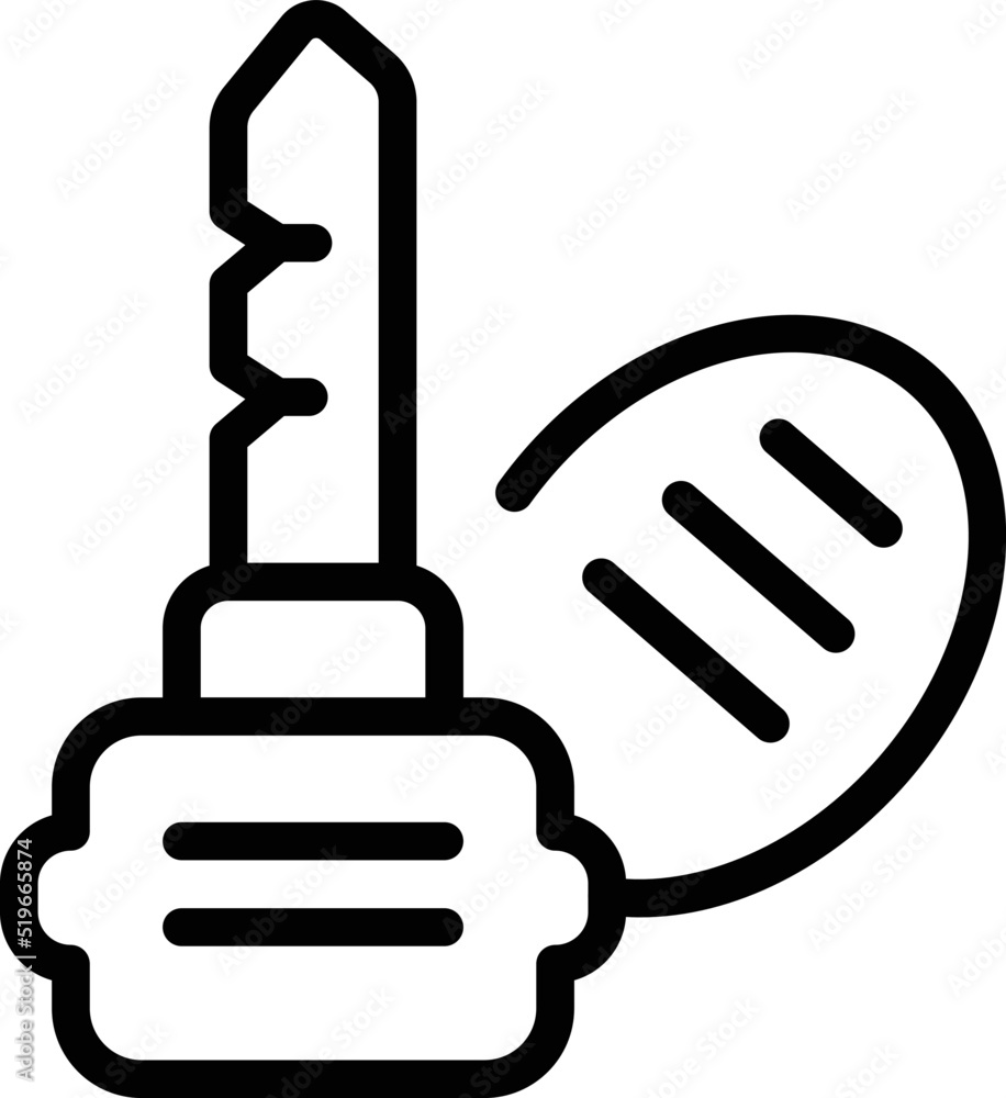 New home key icon outline vector. Element surface. Interior house New home key icon outline vector. Element surface. Interior house