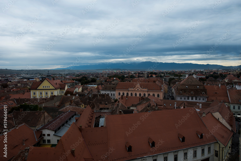Sibiu fortress view from the advice tower 111