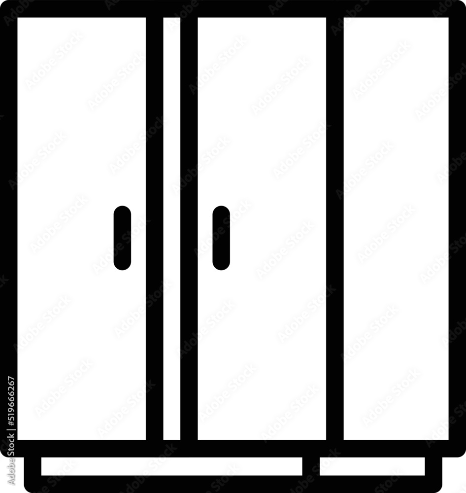 Wood wardrobe icon outline vector. Work factory. Process plant Wood wardrobe icon outline vector. Work factory. Process plant