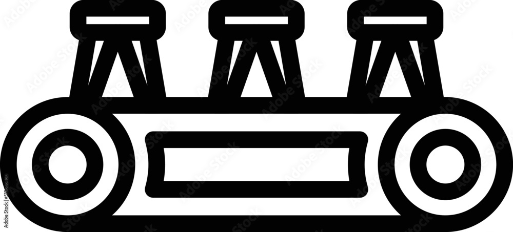 Chair line production icon outline vector. Wood manufacture. Worker tool Chair line production icon outline vector. Wood manufacture. Worker tool