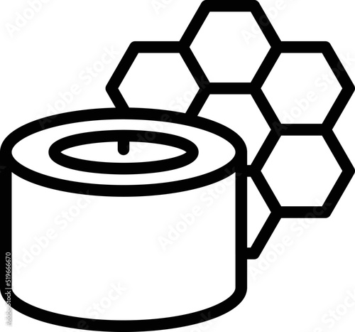 Candle wax natural icon outline vector. Automation class. Chemical propolis