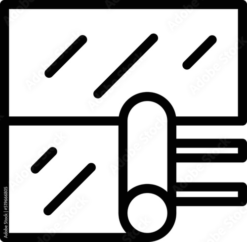Roof bitumen icon outline vector. Repair renovation. Home worker