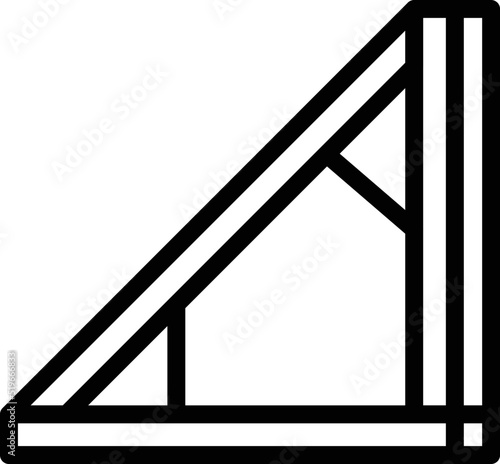 Roof construction icon outline vector. Repair house. Worker top