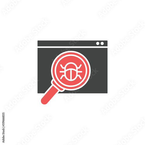 Manual debugging process icons symbol vector elements for infographic web