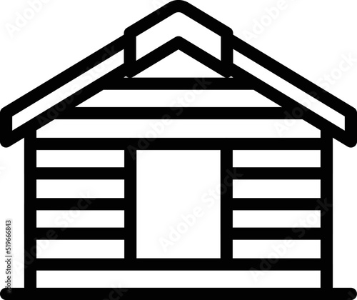 Wood house icon outline vector. Roof construction. Worker sheet