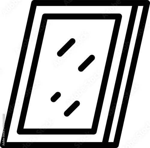Window work icon outline vector. Renovation repair. Home worker