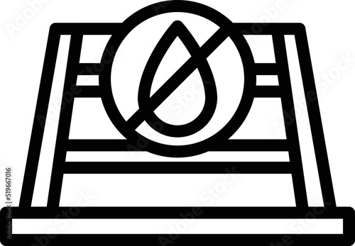Raindrop roof icon outline vector. Repair renovation. Home worker
