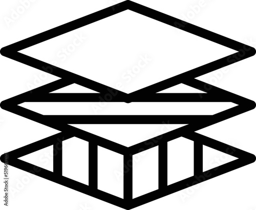 Roof layer icon outline vector. Repair renovation. Home worker