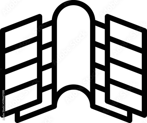 Structure roofer icon outline vector. Roof repair. Work top