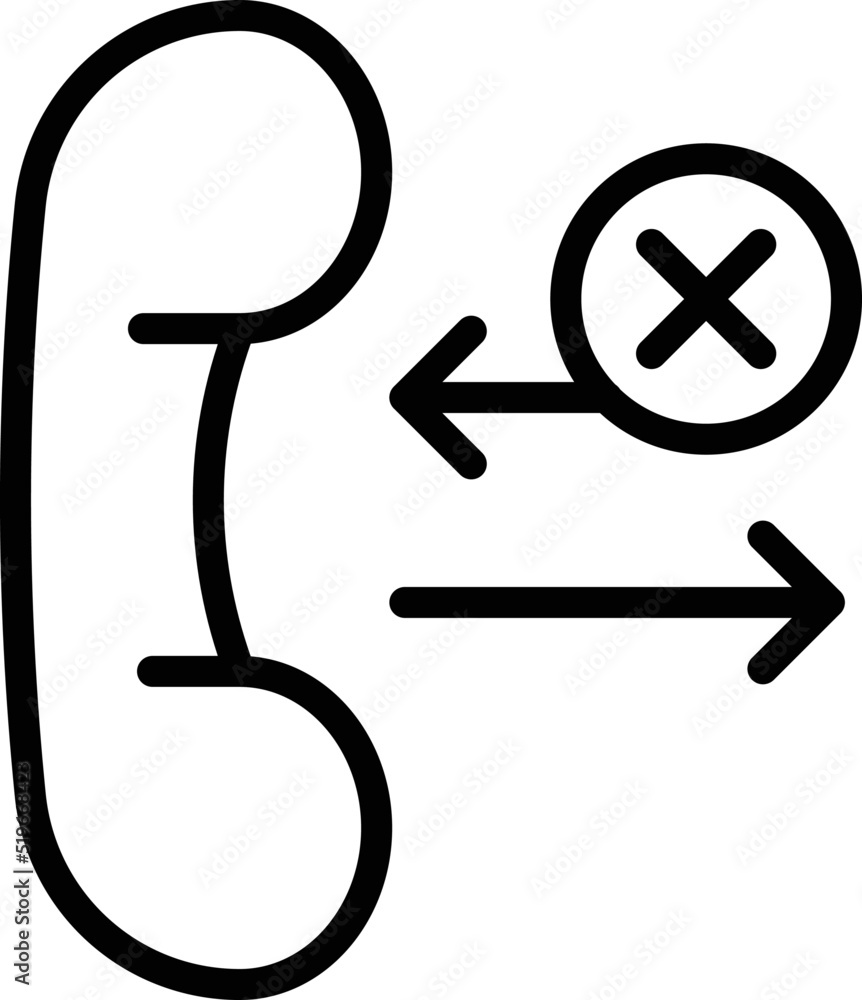 Call lost signal icon outline vector. Plug page. Page connect Call lost signal icon outline vector. Plug page. Page connect