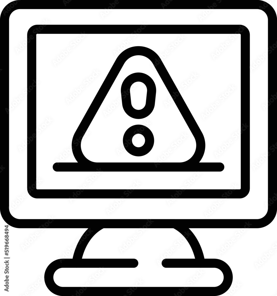 Alarm connection icon outline vector. Lost internet. Site socket Alarm connection icon outline vector. Lost internet. Site socket