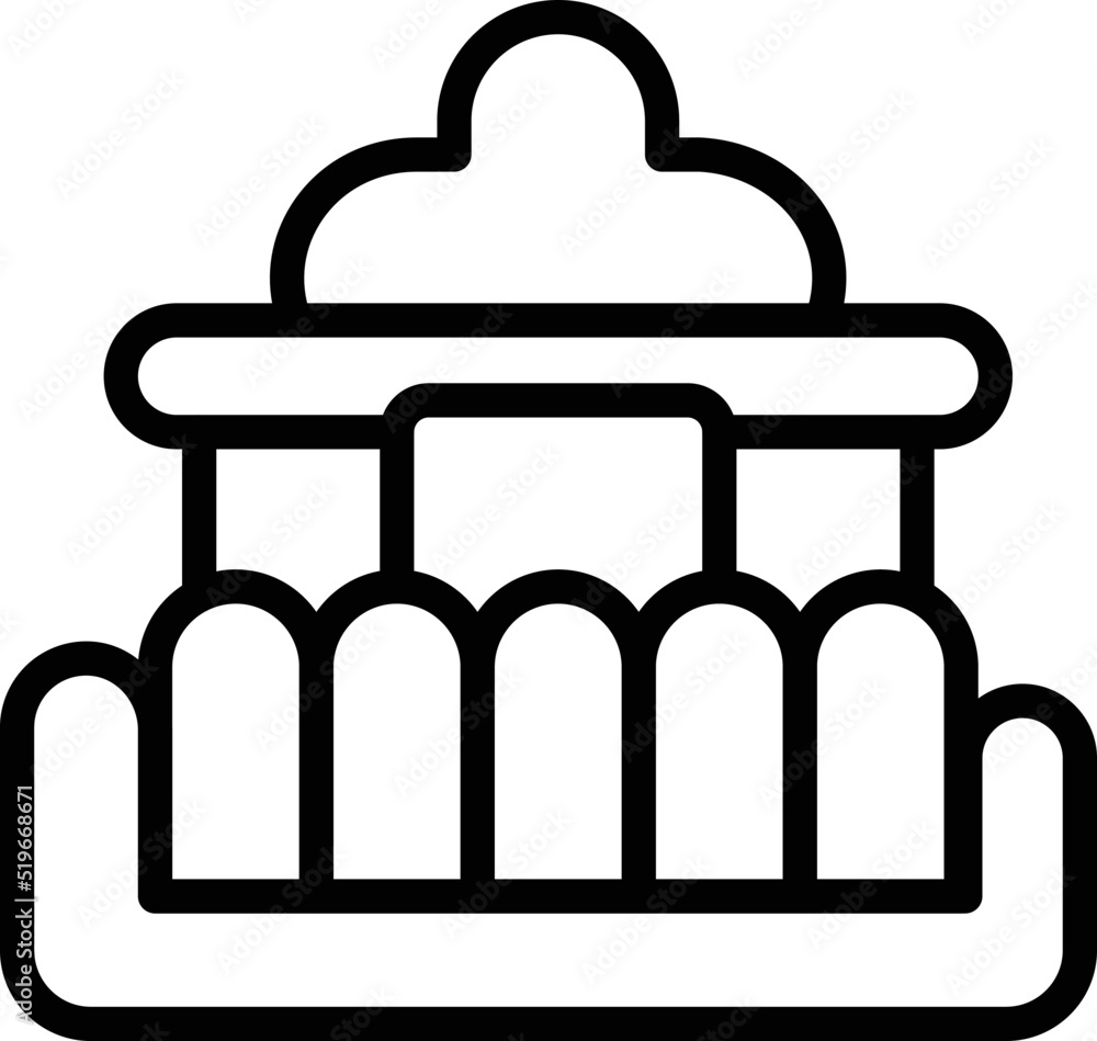 Asian temple icon outline vector. Culture architecture. Promotion landmark Asian temple icon outline vector. Culture architecture. Promotion landmark