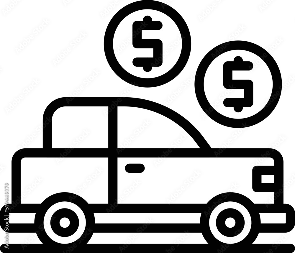 Credit car icon outline vector. Personal payment. Budget cost Credit car icon outline vector. Personal payment. Budget cost