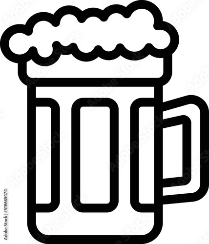 Croatia beer icon outline vector. Travel building. Sea city