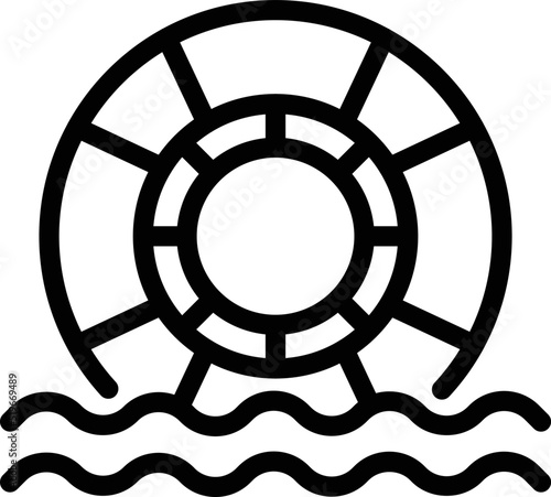 Croatia sea travel icon outline vector. Zagreb map. World balkan