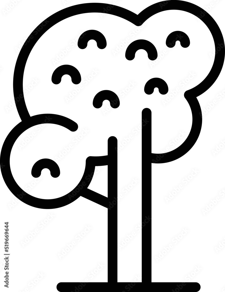 Montenegro tree icon outline vector. Tour flag. World area Montenegro tree icon outline vector. Tour flag. World area