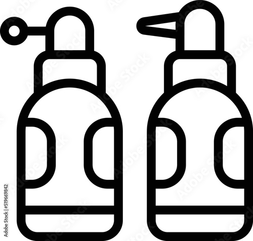 Tooth spray icon outline vector. Dentist care. Magic care