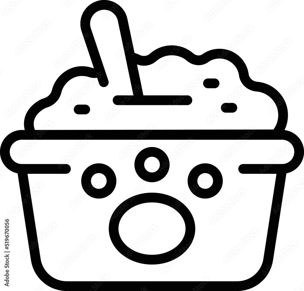 Pet food icon outline vector. Cat house. Shop home Pet food icon outline vector. Cat house. Shop home