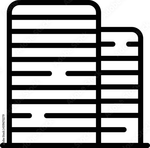 Modern building icon outline vector. Arena plan. Euro hunter