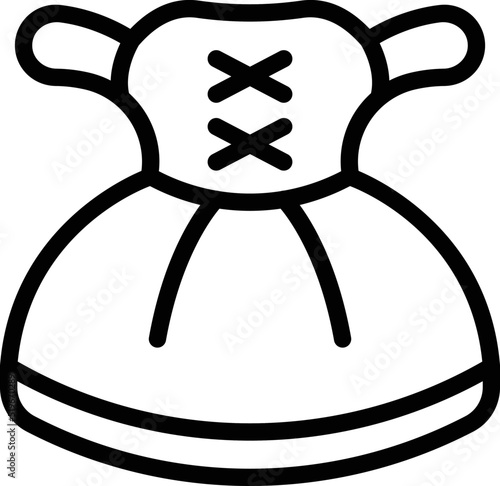 Bavarian dress icon outline vector. Germnay festival. City arena photo