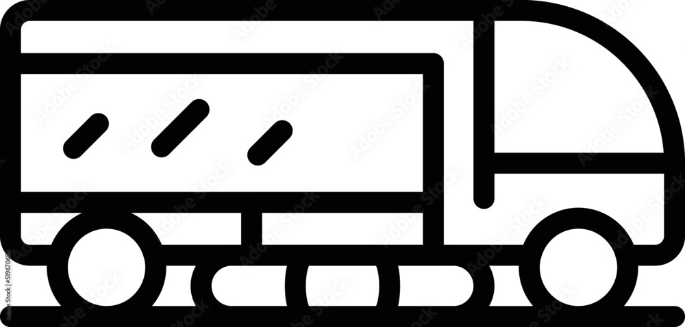 Road sweeper icon outline vector. Street truck. Cleaner machine Road sweeper icon outline vector. Street truck. Cleaner machine