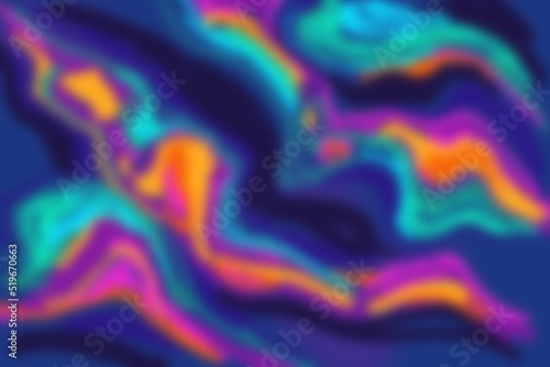 Abstract Holographic gradient blended rainbow in dark jewel tones, unique background