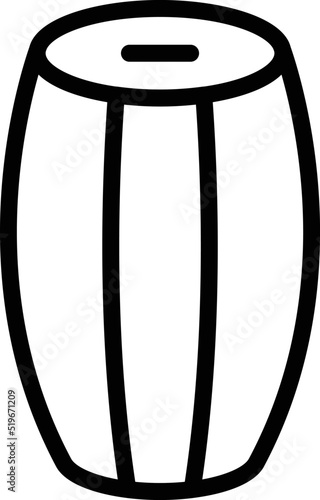 Nepal drums icon outline vector. City culture. Travel tibet