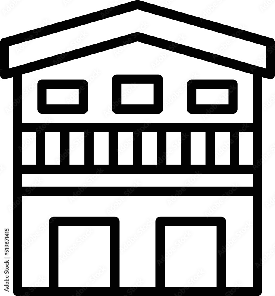 Casablanca tower house icon outline vector. City skyline. African building Casablanca tower house icon outline vector. City skyline. African building